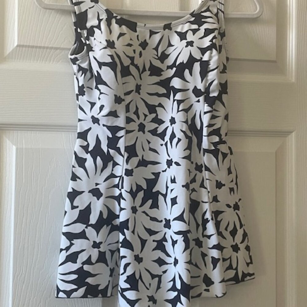 Classy SHORE SHAPES Swimsuit Dark Navy & White one-piece Sz 10